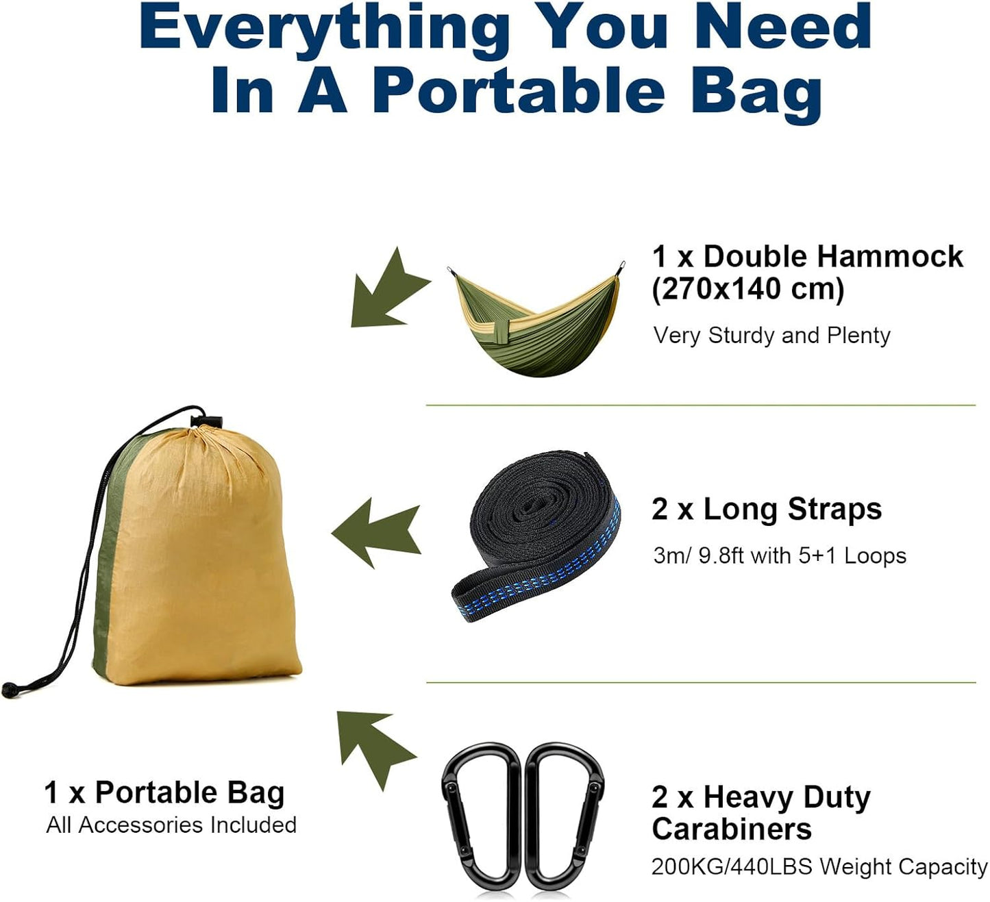 Purilite Select Portable Nylon Camping Hammock