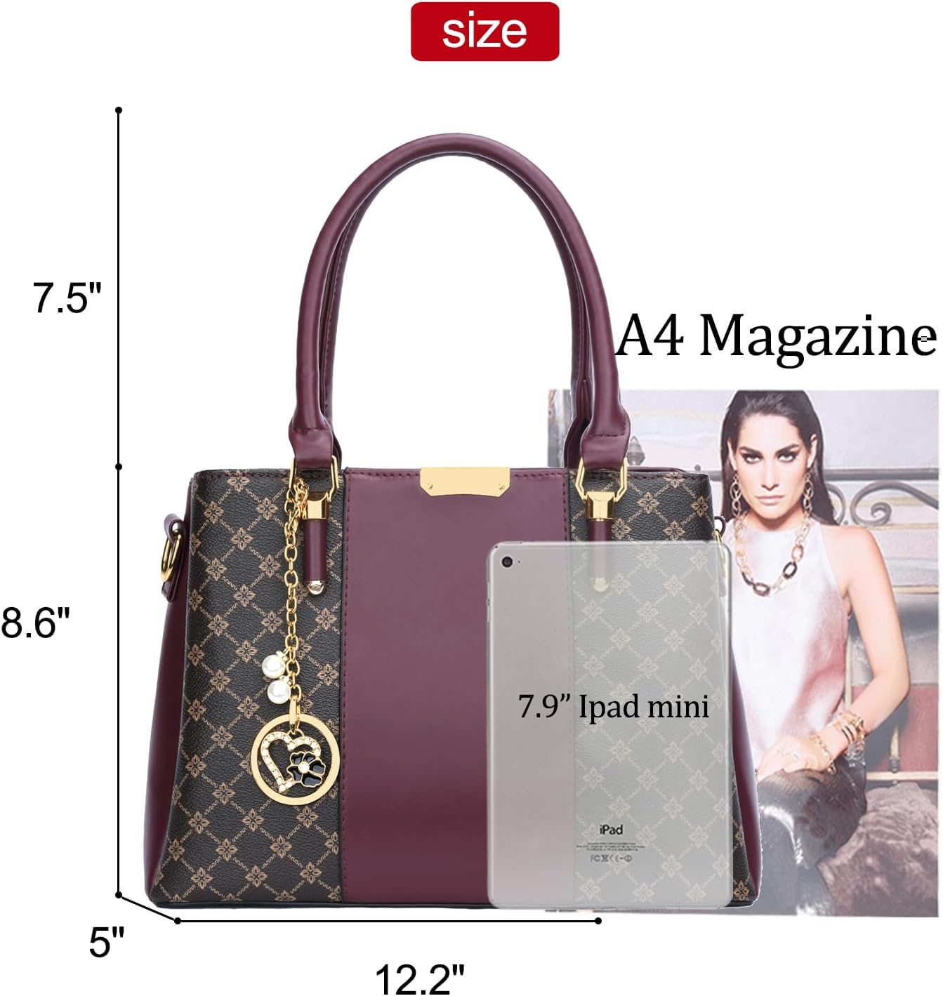 KKXIU Trendy Tote Bag for Women Lightweight Oxford Big Capacity Shoulder Purses and Handbags