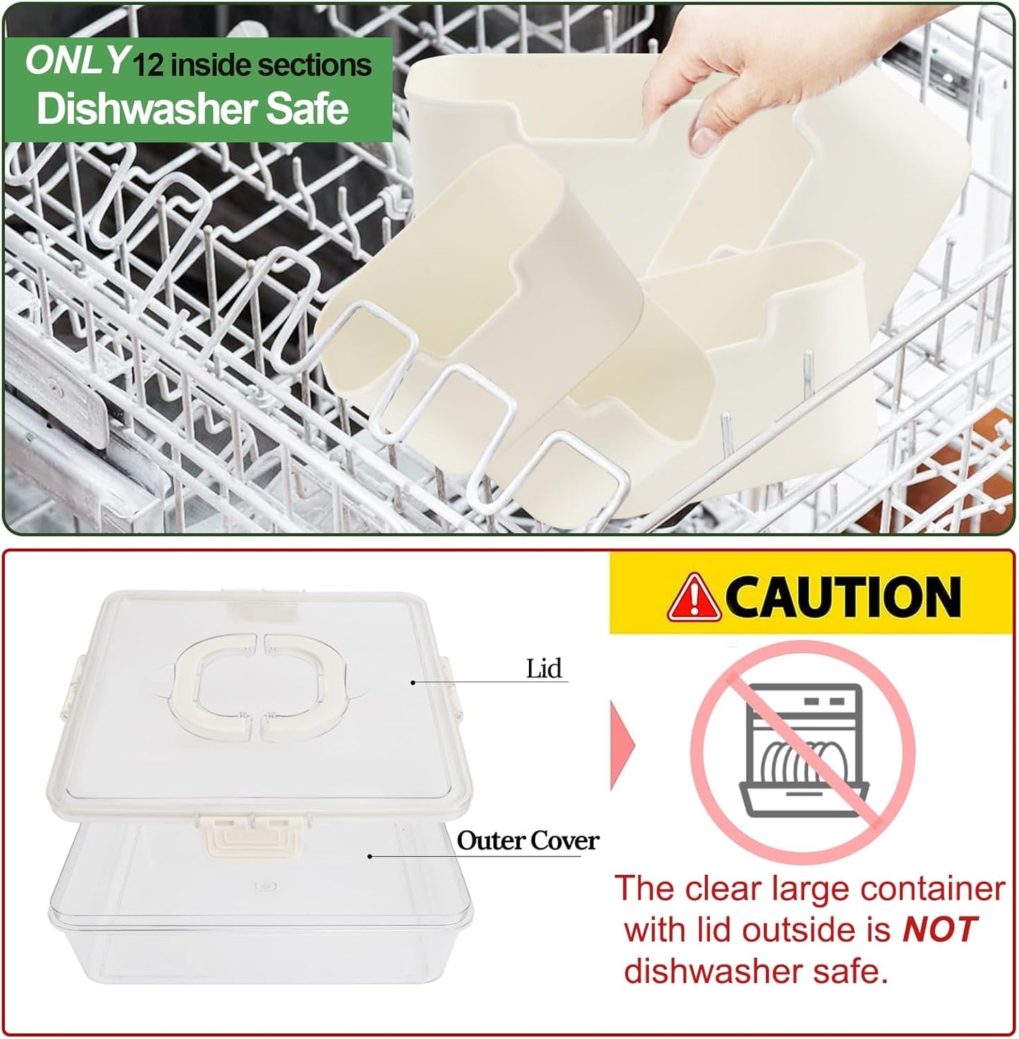 Purilite Select Clear Compartmentalized Snack Box
