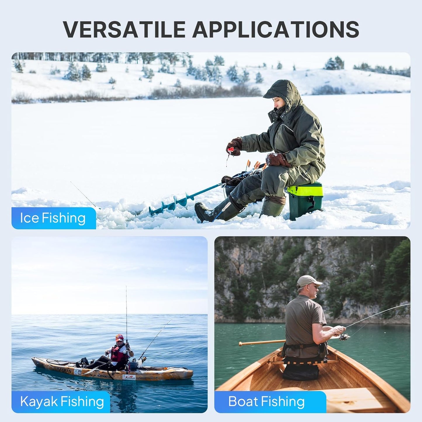 Eyoyo Underwater Fishing Camera,720P HD 4.3'' Portable Fish Finder with 3-Grade IR Lighting, Plug and Play Ice Fishing Fish Finder for Boat Lake Kayak Ice