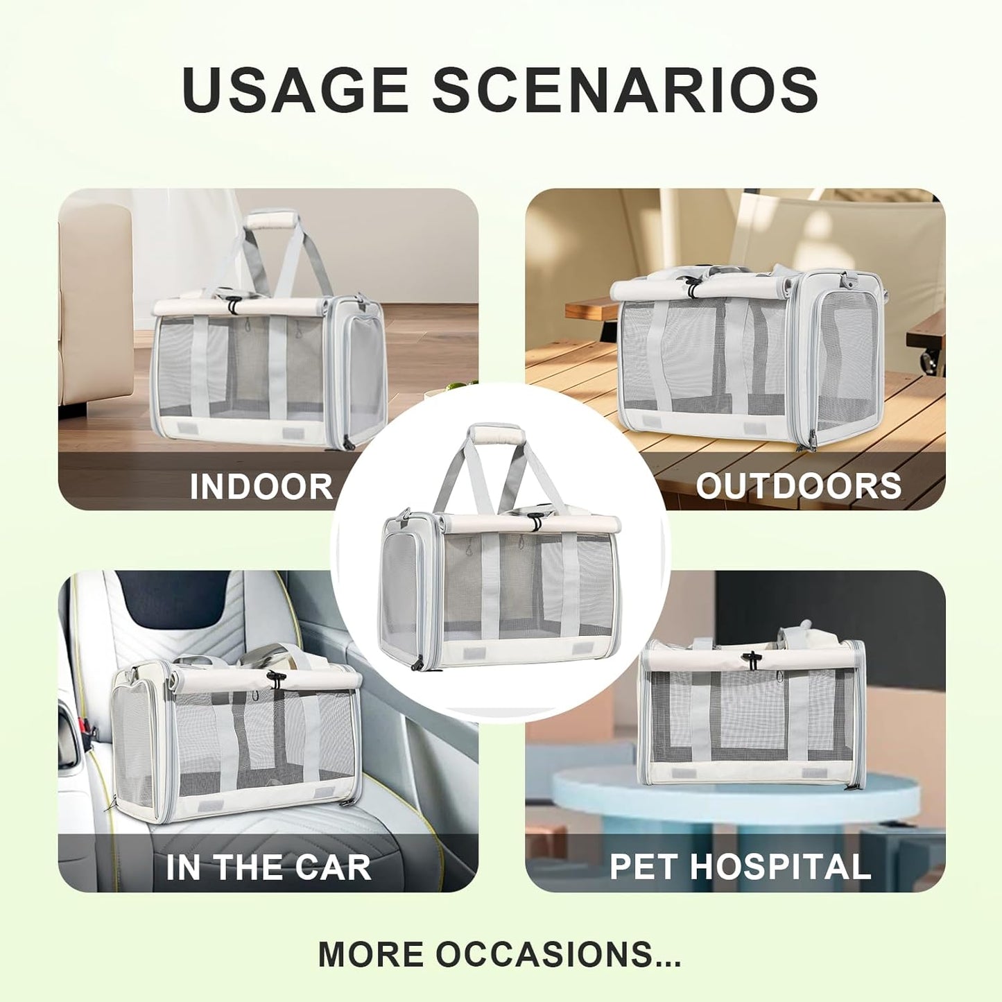 Le city Cat Carrier and Dog Carrier is Designed for Pets Weighing up to 16 lbs.Soft-Sided,Durable and Collapsible Travel Carrier,Breathable Mesh for Ventilation,Adjustable Shoulder Strap for Comfort