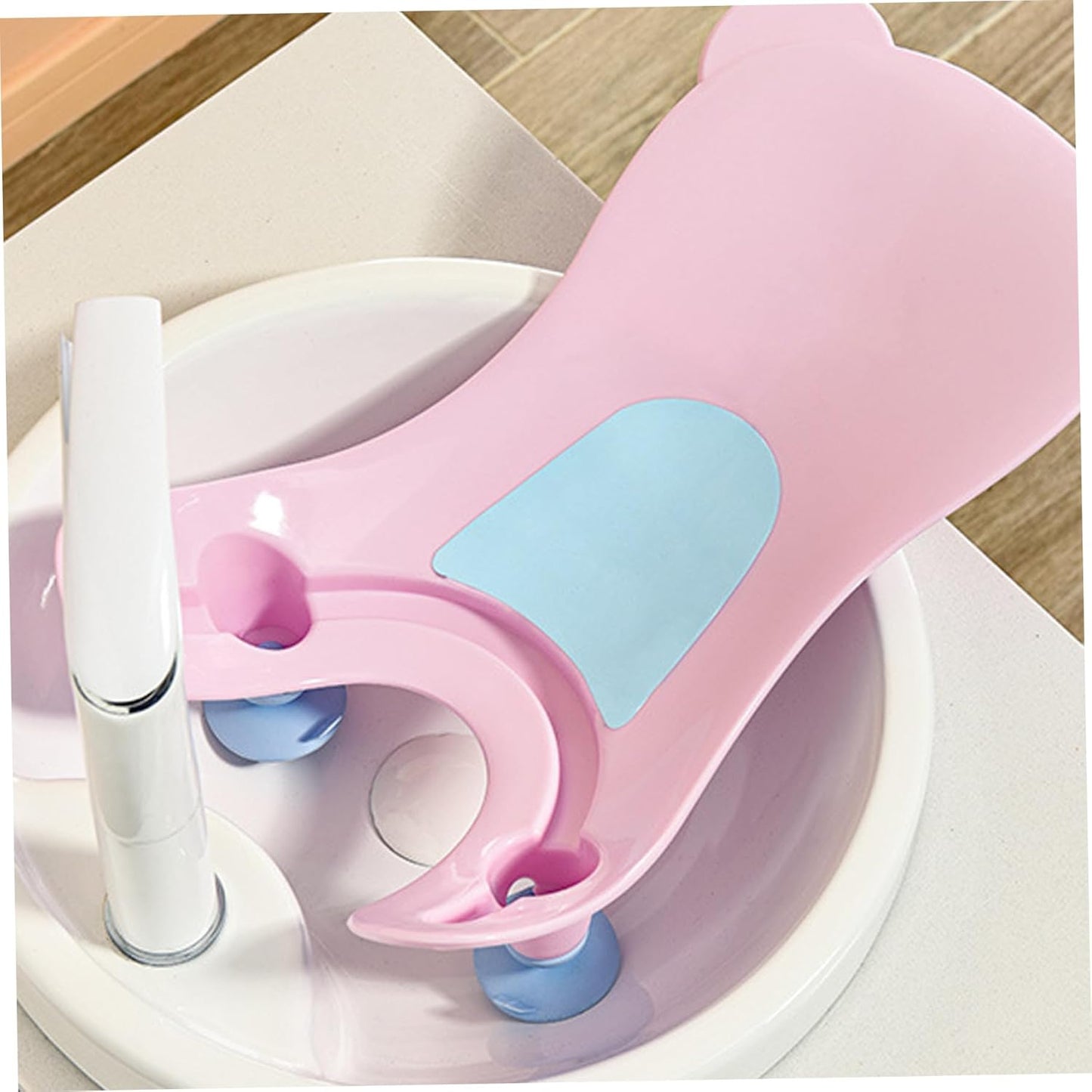 Baby Sink Bath with Suction Cup, Portable Sink Baby Bath with Hanging Hole, Buttock Support Washing Tool for Counter Bathtub Daily Use| Bather for