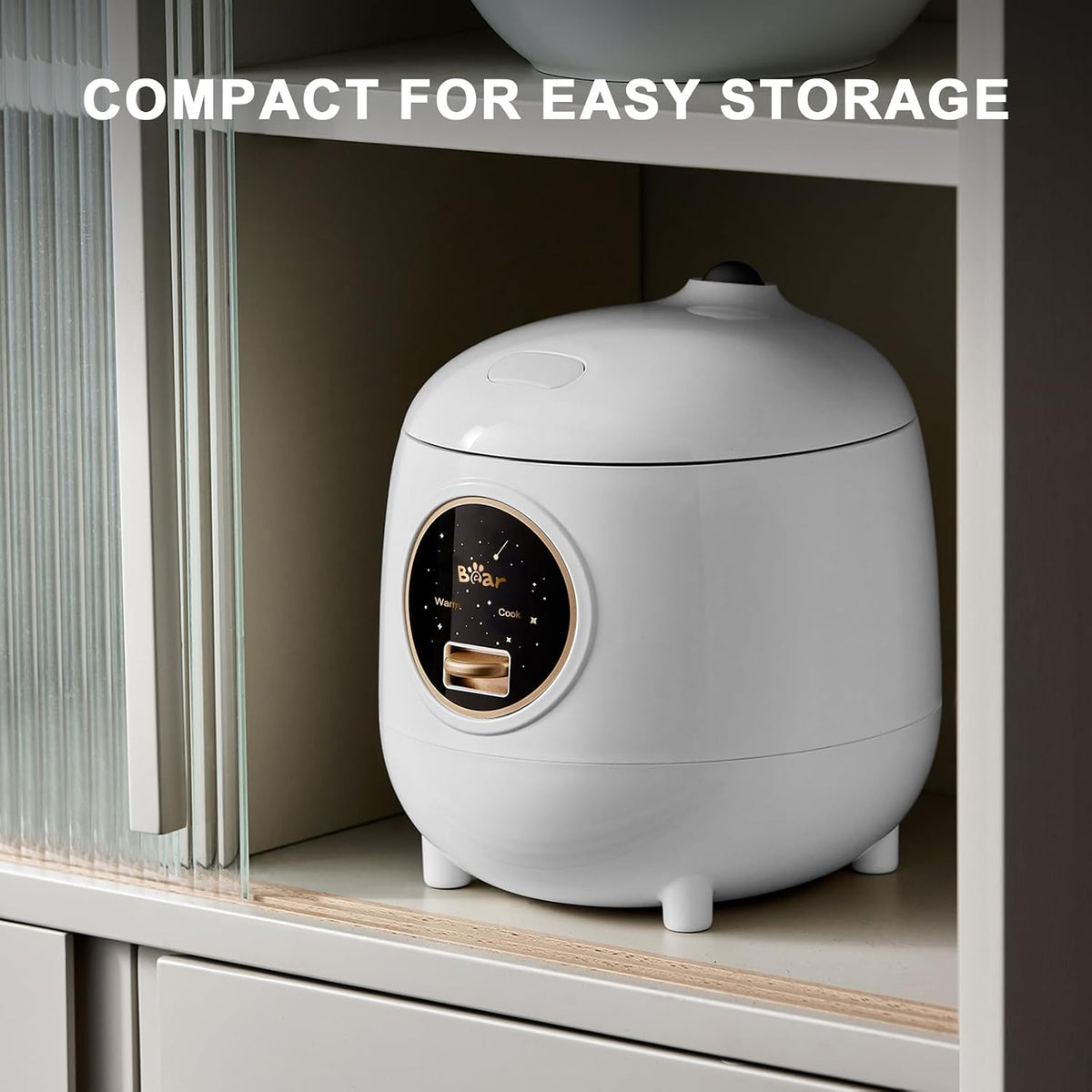 Mini Rice Cooker | 2-Cup Portable Non-Stick Rice Cooker with One-Touch Cooking and Keep Warm