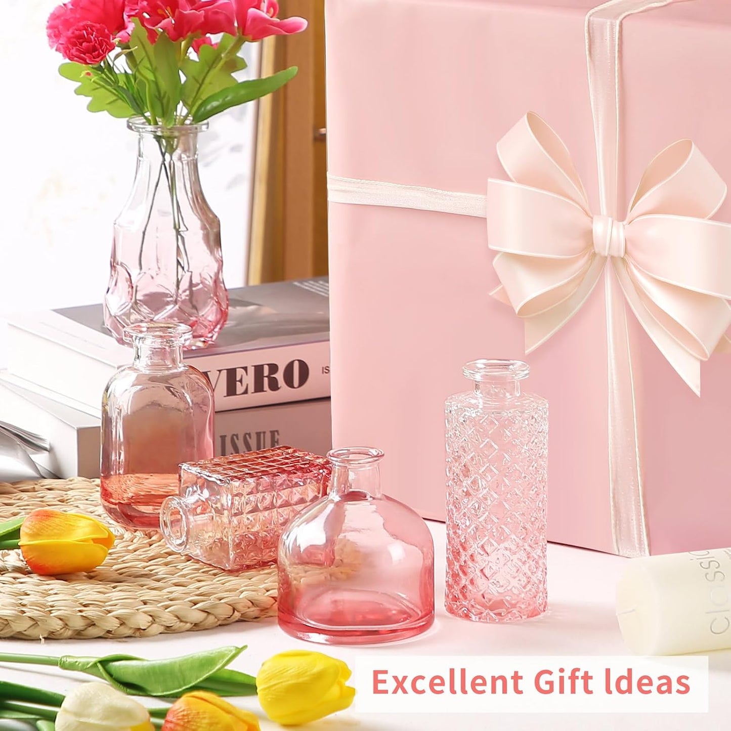 30 Pcs Mini Bud Vases As Wedding Centerpieces for Tables,Clear Bud Vases for Flowers,Small Flower Vases Suitable for Birthday Party,Anniversary,Wedding Reception,Baby Shower
