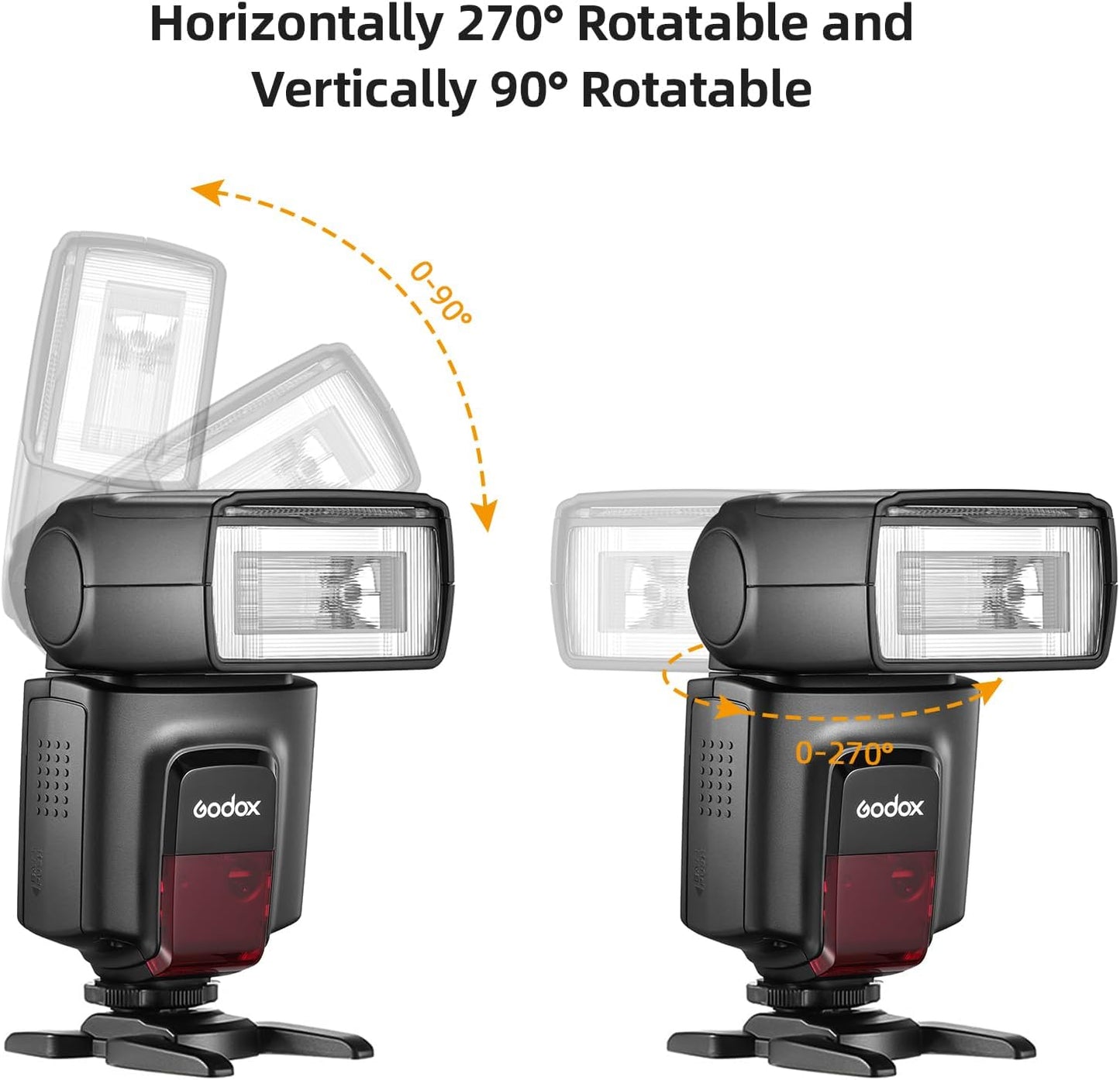 GODOX TT560II Universal Camera Flash Speedlite Light Electronic GN38 Hot Shoe Mount with 2.4G Wireless Trigger & Mini Stand Compatible with Canon Sony Nikon Fujifilm Olympus Cameras