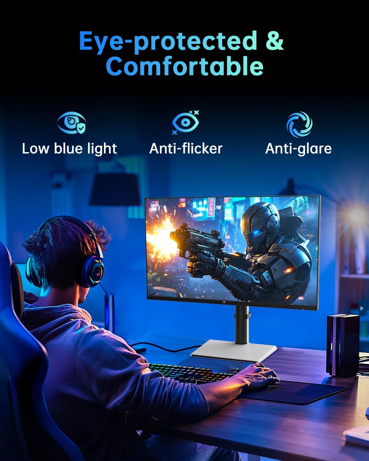 KTC 32 Inch 2K Computer Monitor, IPS 1440p Monitor with Ultra-Thin Bezels, HDR10, Freesync/G-sync, HDMI/DP Ports, Tilt Adjustable, Eyecare, Ideal for Business, Office, and Casual Gaming