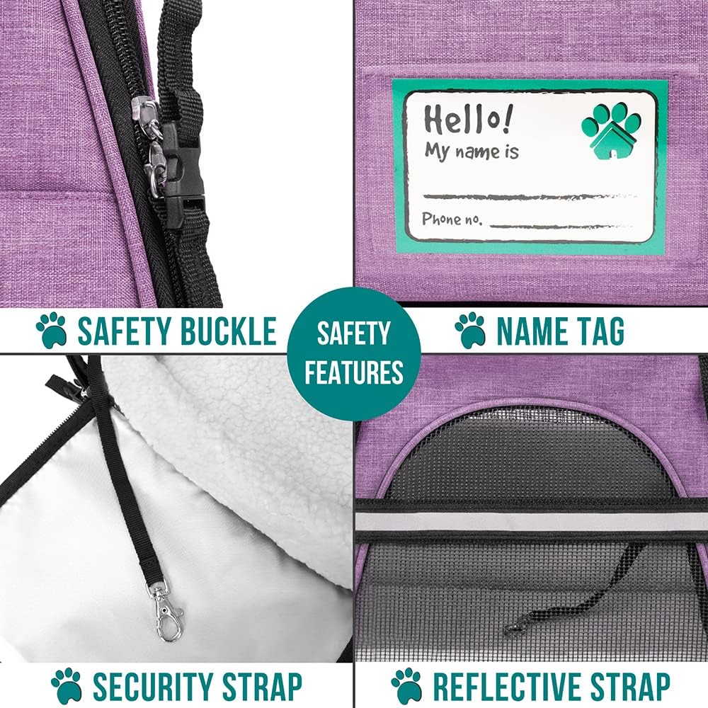 Premium Airline Approved Soft-Sided Pet Travel Carrier by PetAmi | Ventilated, Comfortable Design with Safety Features | Perfect For Plane or Car | Ideal for Small to Medium Sized Cats, Dogs, and Pets