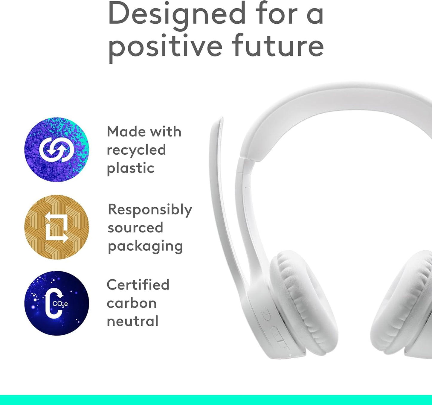Logitech Zone 301 Wireless Bluetooth Headset with Noise-Canceling Microphone, Compatible with Windows, Mac, Chrome, Linux, iOS, iPadOS, Android – Graphite