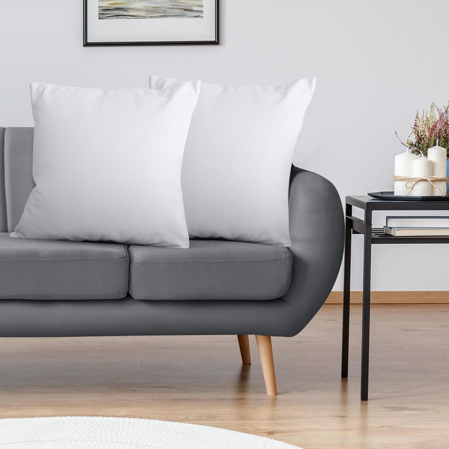Utopia Bedding Throw Pillows Insert (Pack of 2, White) - 20 x 20 Inches Bed and Couch Pillows - Indoor Decorative Pillow