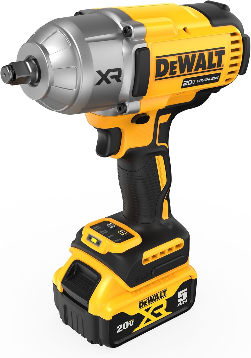DEWALT 20V MAX XR Impact Wrench, 1/2 In Cordless, High Torque, 4 Speed Precision Mode, Tool Only (DCF900B)