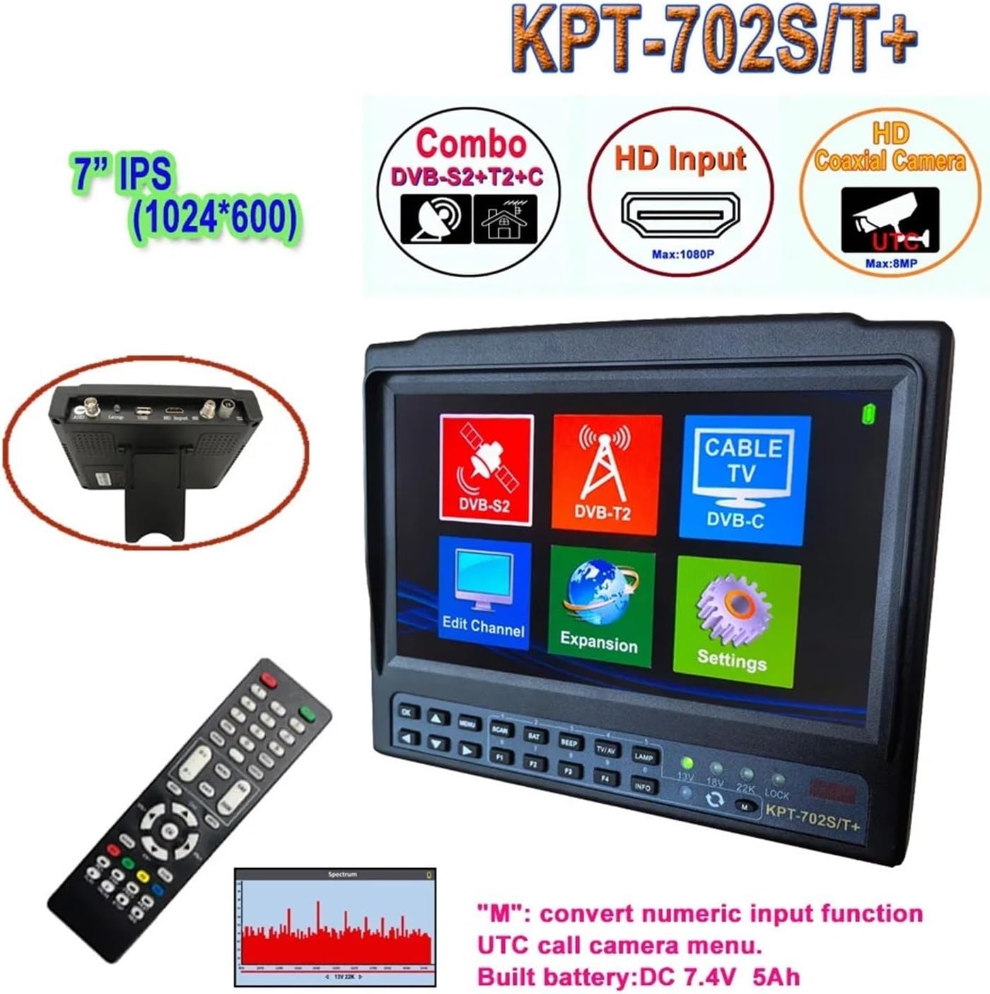 KPT-702S/T+ Combo Satellite TV Finder DVB-S2 DVB-T2 DVB-C Vs Kpt 717st Plus Gtmedia V8 Finder Pro2 Dvb T2 Satfinder