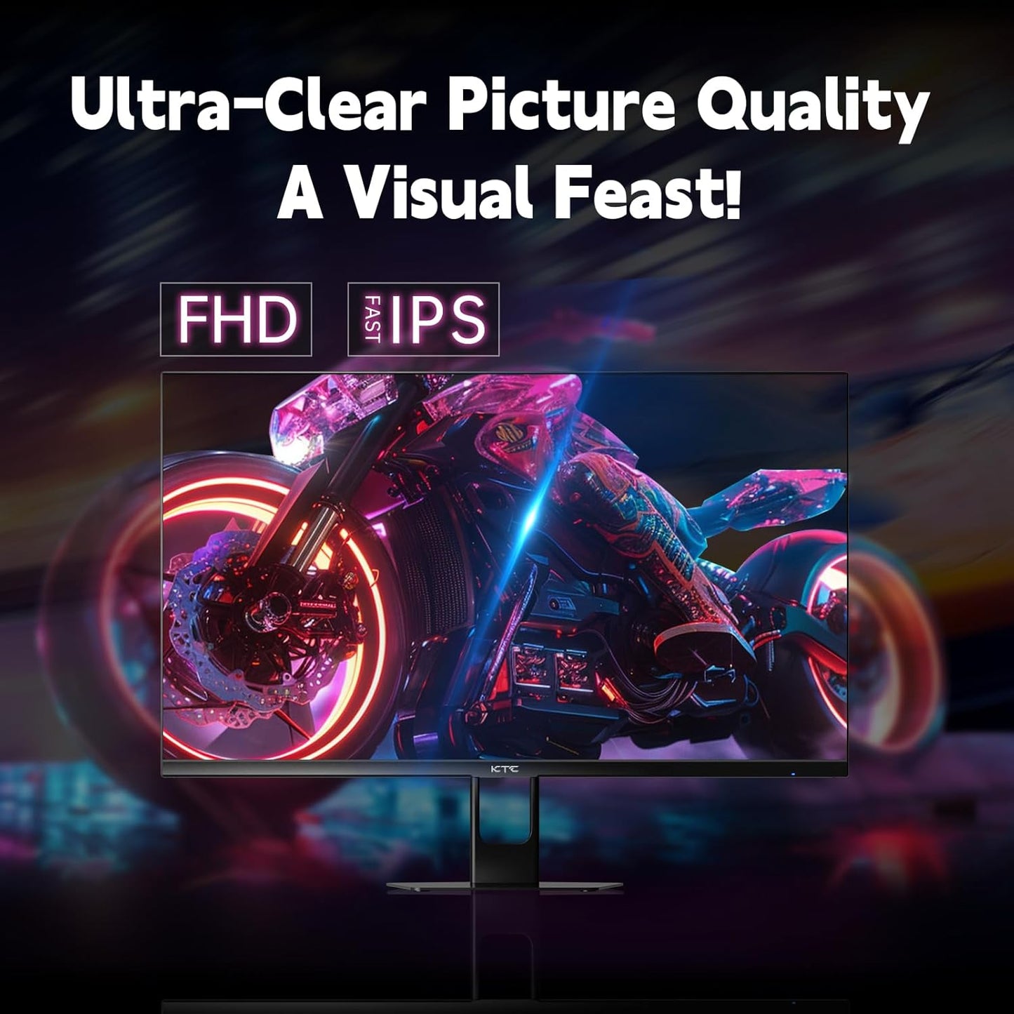 KTC 32 Inch 2K Computer Monitor, IPS 1440p Monitor with Ultra-Thin Bezels, HDR10, Freesync/G-sync, HDMI/DP Ports, Tilt Adjustable, Eyecare, Ideal for Business, Office, and Casual Gaming