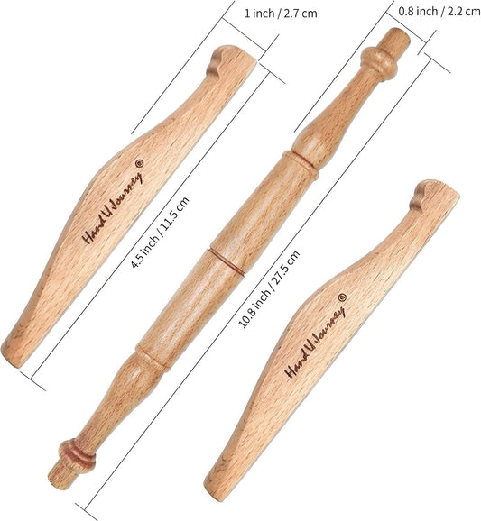 Medium-Sized Beechwood Niddy Noddy, 48 Inches (120cm) Skein Yarn Winder, Handcrafted Yarn Swift for Skein Making & Wool Winding