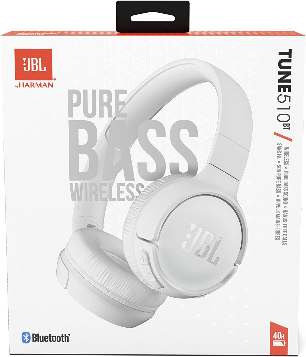 JBL Tune 520BT - Wireless On-Ear Headphones, Up to 57H Battery Life and Speed Charge, Lightweight, Comfortable and Foldable Design, Hands-Free Calls with Voice Aware (Black)