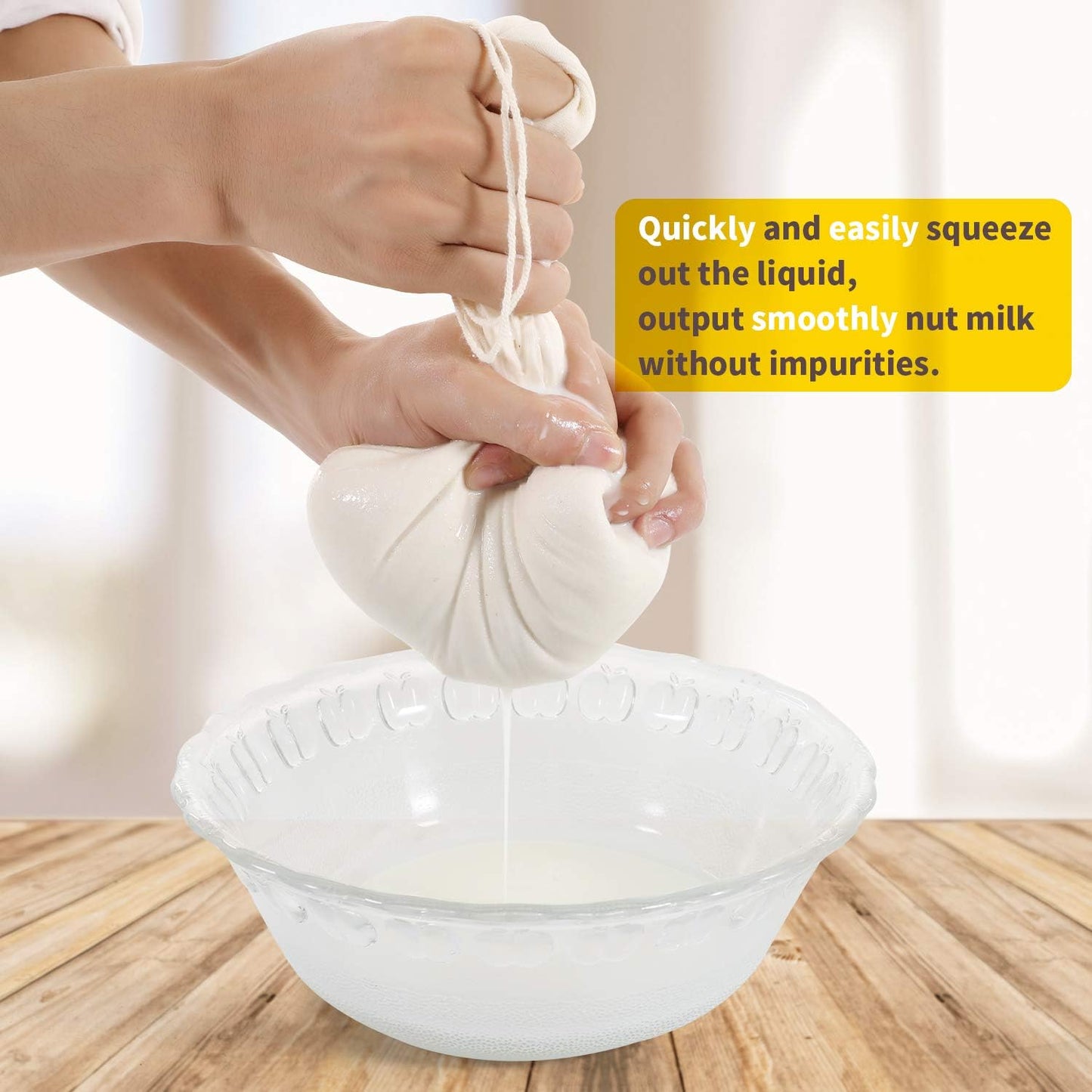 Purilite Select 100% Cotton Nut Milk & Cheesecloth Bags (2 Pack)