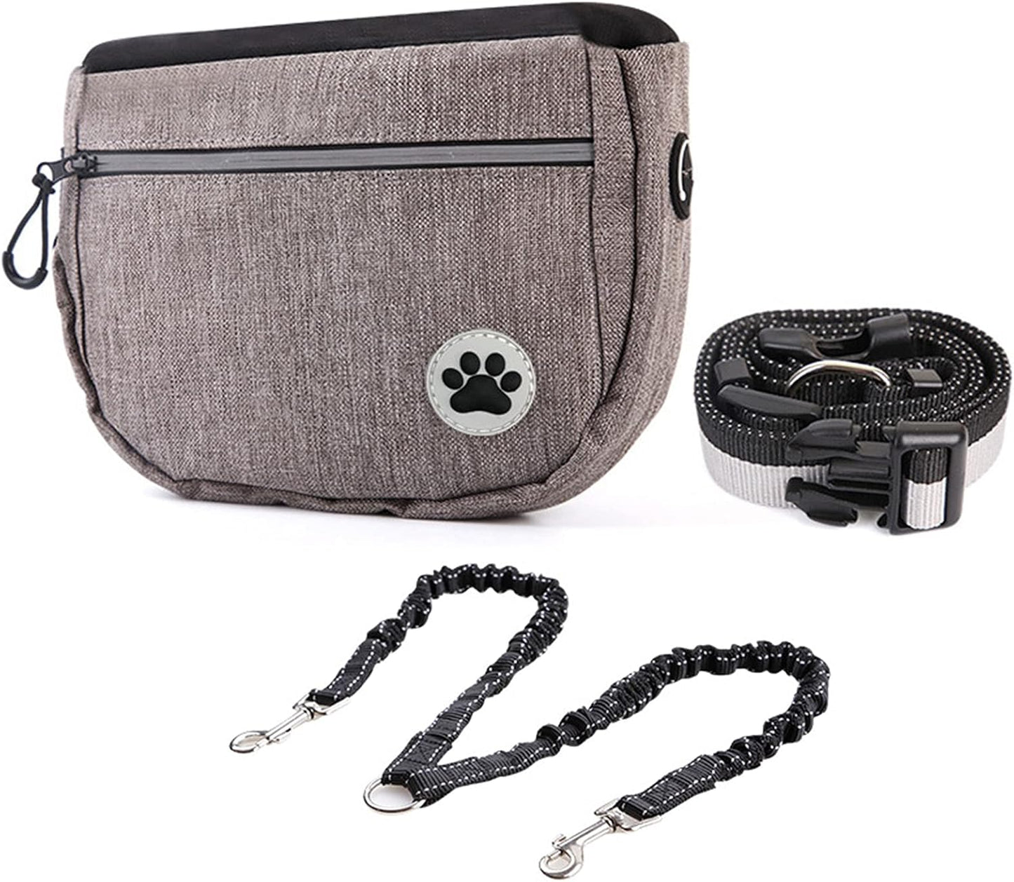 wefenad Large Capacity Dog Snack Bag Dog Treat Pouch Dog Training Pouch Bag with Adjustable Waistband Pet Training Pocket Bag hU