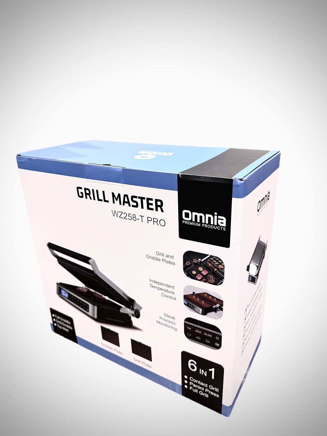 Grill Master Pro - Panini Press Grill, Electric Grill, Electric Griddle, Panini Grill, Indoor Smokeless Contact Grill with Smart Touch Screen Pre-programmed Settings