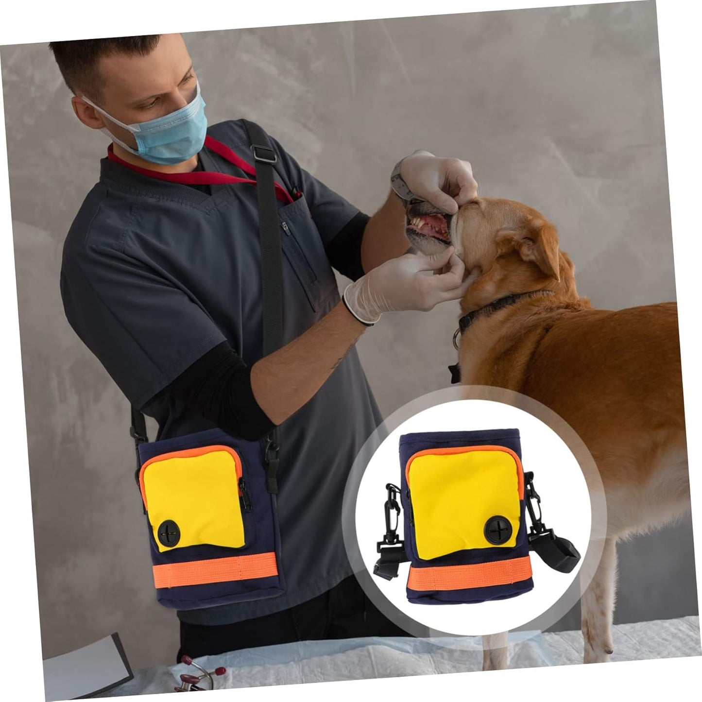 Dog Treat Pouch with Adjustable Waist Strap Lightweight and Durable Pet Training Bag for Treats and