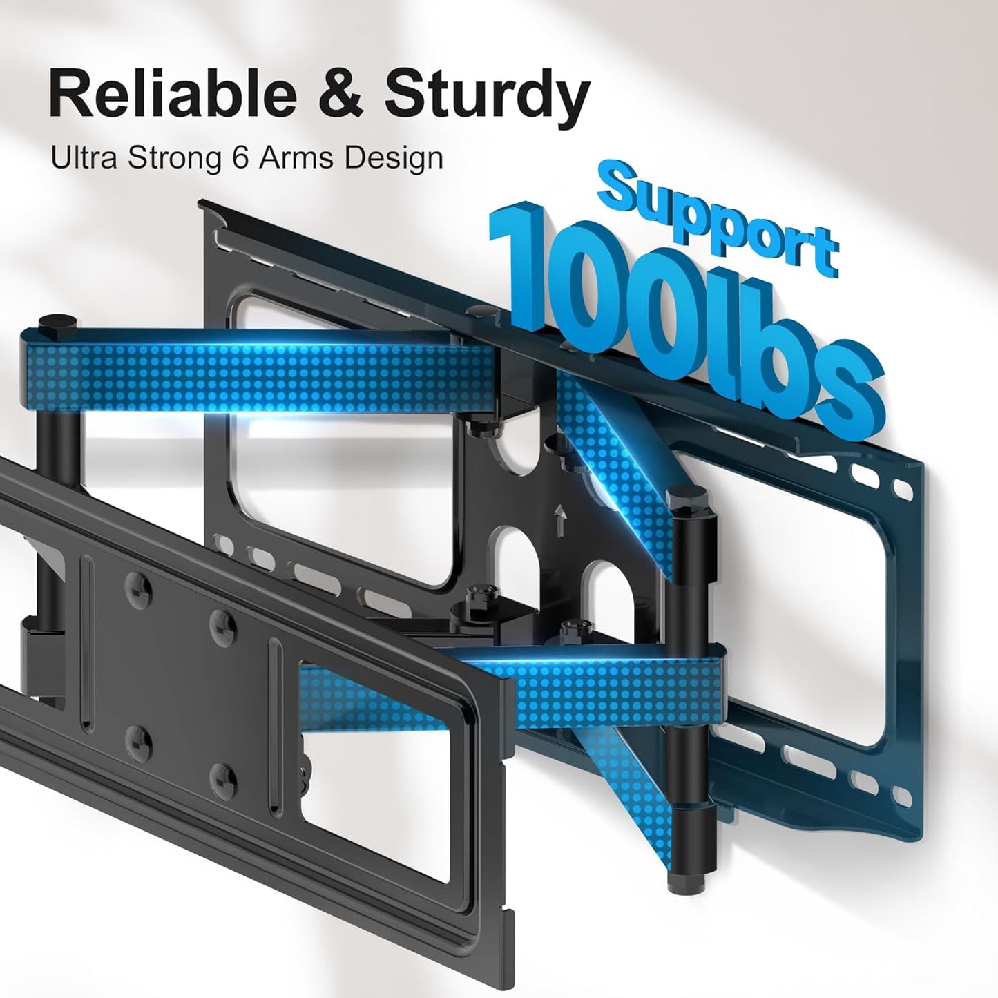 XINLEI TV Full Motion TV Wall Mount for Most 26"-70" Flat Screen/LED/ 4K TVs, Swivel/Tilt TV Bracket with Articulating Dual Arms, Support 99lbs, Max VESA 400x400mm (MA570)