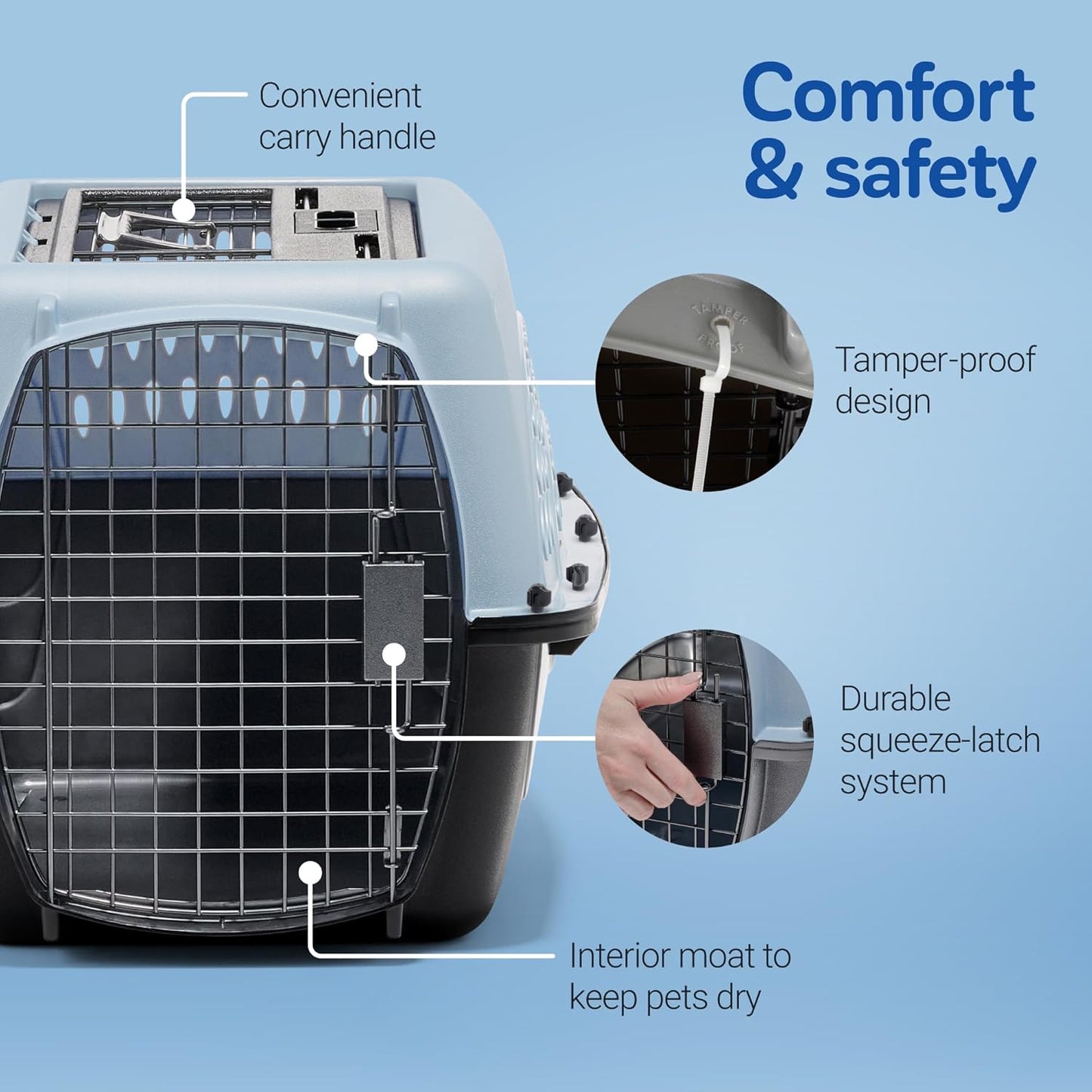 Petmate Two-Door Small Dog Kennel & Cat Kennel (Top Loading or Front Loading Pet Carrier, Great for Small Animals, Made with Recycled Materials, 24 inches in Length) For Pets up to 15 Pounds