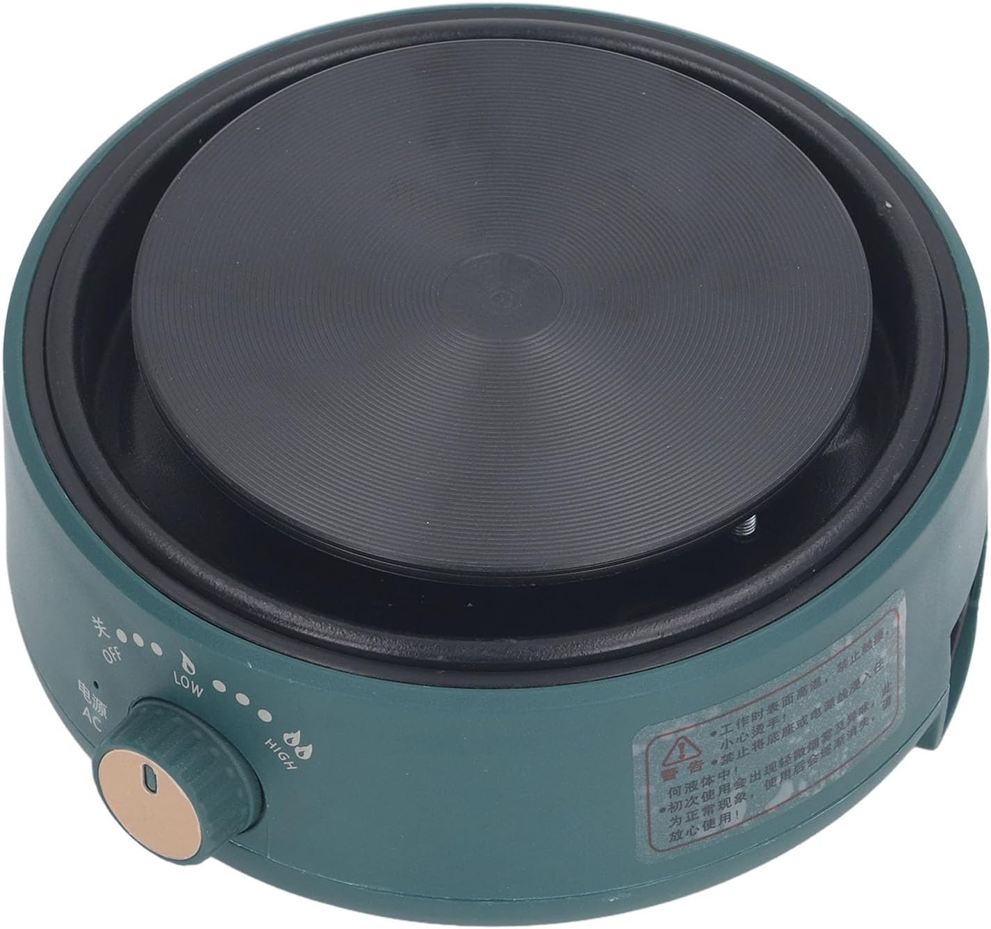 Electric Mini Stove Portable 4 Hot Plate 500W 110V Electric Ceramic Stove for Boiling Water, Making Tea and Coffee (Black)