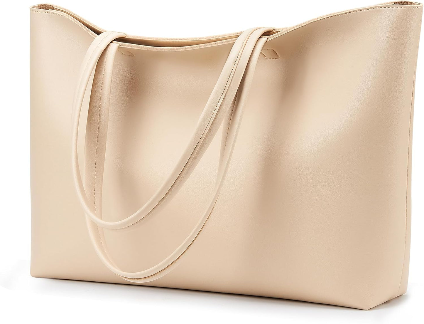 KALIDI Tote Bag Zipper Shoulder Bag Faux Leather Purses for Women Large Casual Handbag Work Dating College