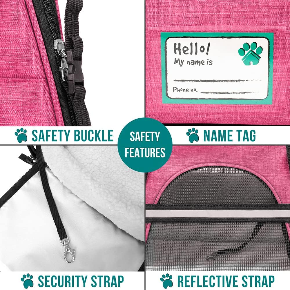 Premium Airline Approved Soft-Sided Pet Travel Carrier by PetAmi | Ventilated, Comfortable Design with Safety Features | Perfect For Plane or Car | Ideal for Small to Medium Sized Cats, Dogs, and Pets