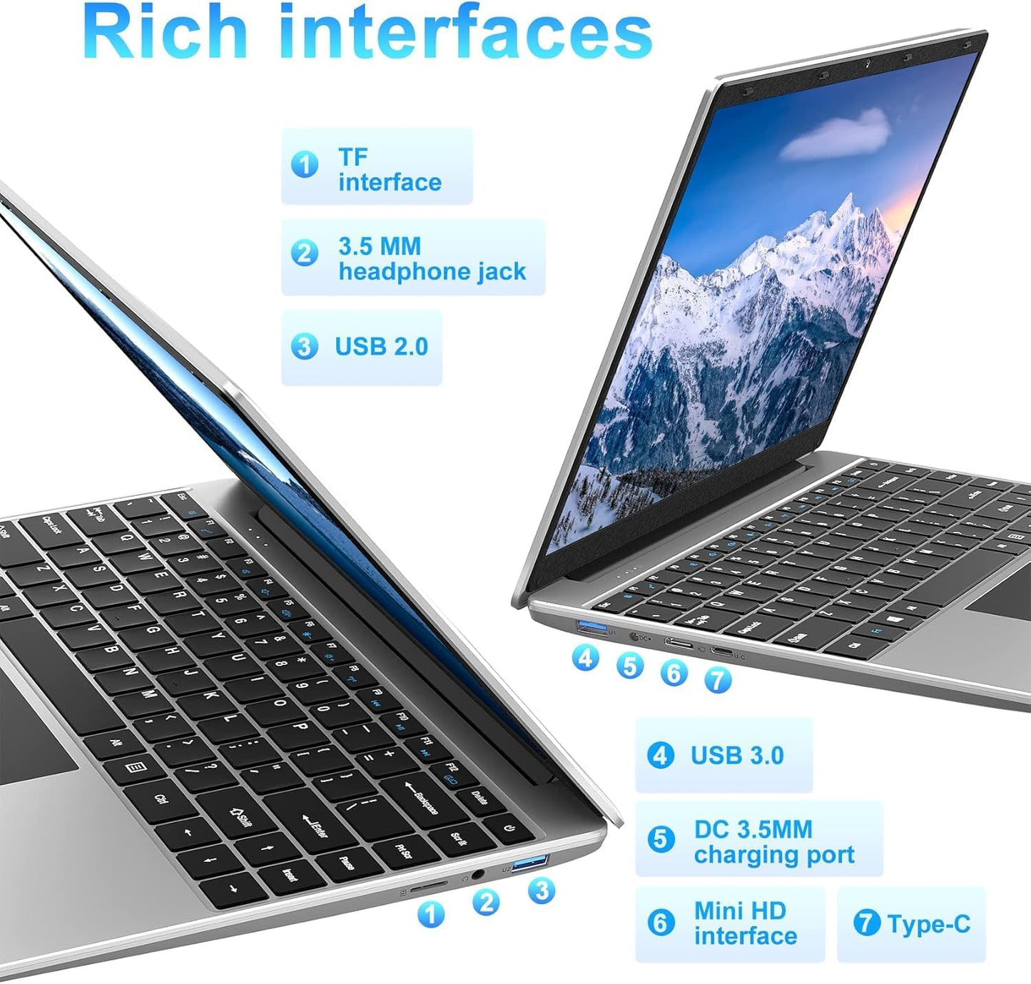 jumper Laptop, 12GB LPDDR4 RAM, 256GB SSD ROM, 14 Inch 1080p FHD IPS Screen, Windows 11 Laptops Computer with Celeron 4-Core Processor, UHD Graphics 600, 2 Stereo Speaker, Lightweight, Portable.