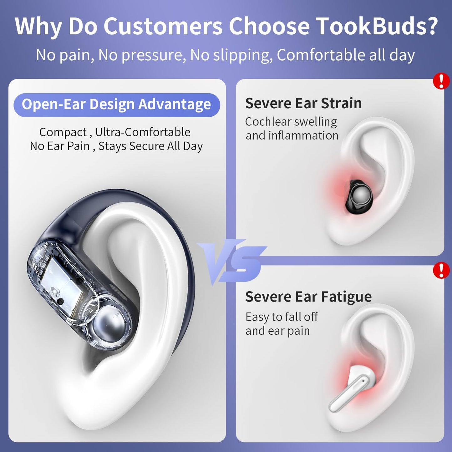 AI Translation Earbuds Real-Time, 3-in-1 Open-Ear Headphones with 145 Languages & Accents, Bluetooth 5.4 Translator Earbuds, 60H Battery, HD Audio, for Travel Business (Midnight Blue)