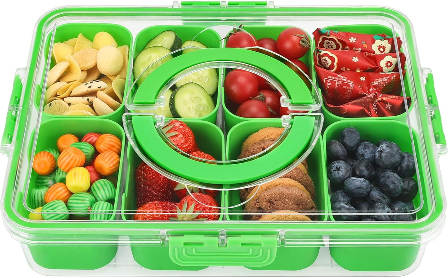 Purilite Select Clear Compartmentalized Snack Box