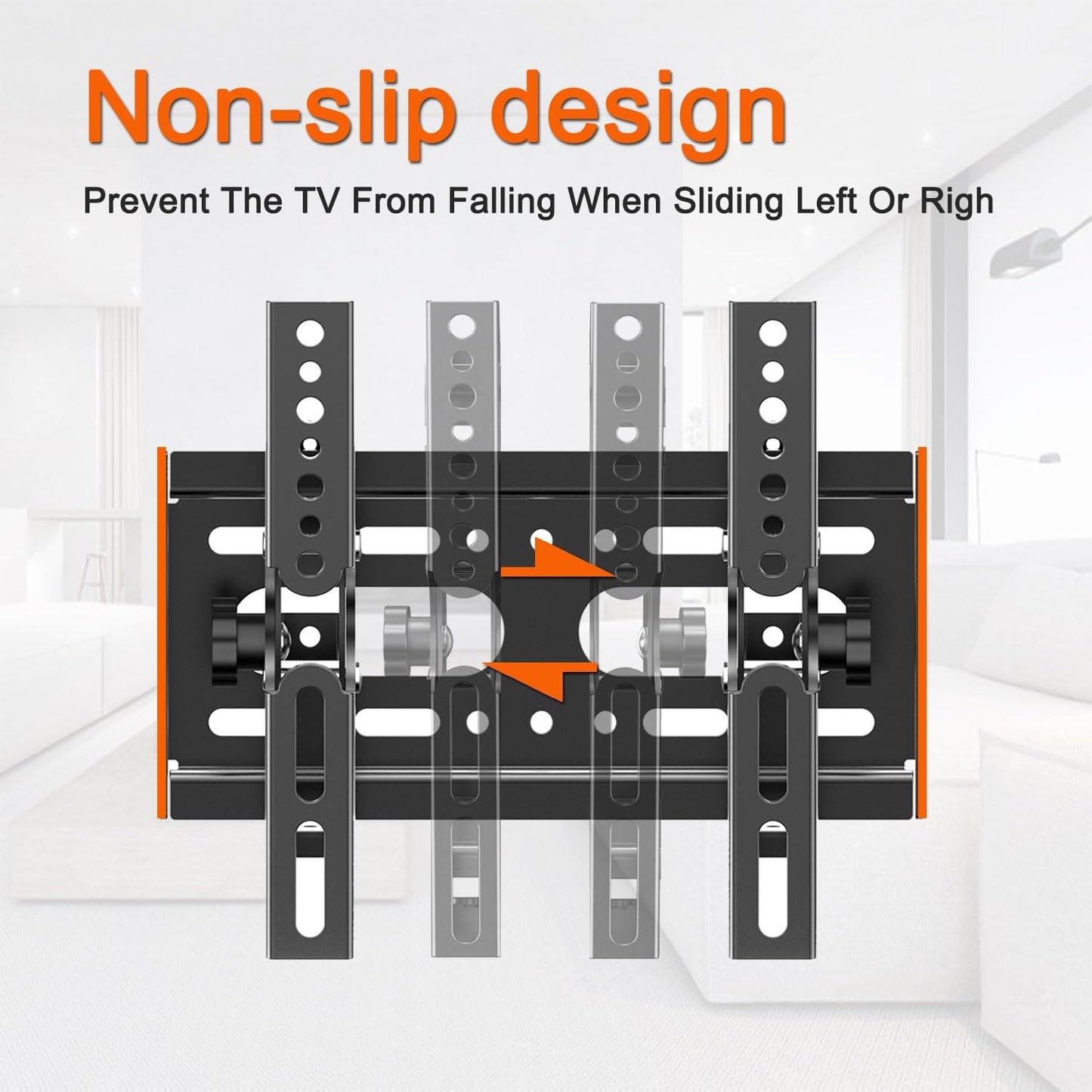 SJBRWN Tilt TV Wall Mount for Most 14-42 Inch Flat Curved Screen TVs Monior, Up Down 15° Support TV Mural, Fits 24 32 40" Max VESA 200x200mm Holds up to 55lbs, Low Profile Small Wall Mount TV Bracket