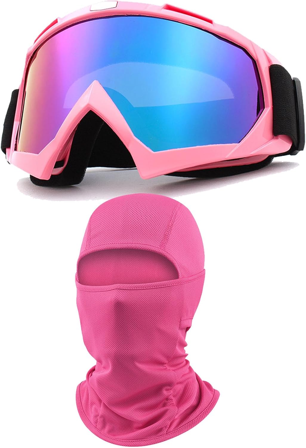 immoono Motorcycle Goggles with Balaclava for Women Girls, Dirt Bike ATV Motocross Riding Racing Ski Goggle Safety Glasses - PuriLite