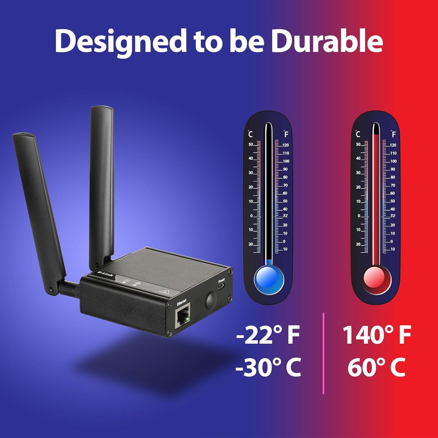 D-Link 5G NR Rugged Compact Modem/Gateway, Best for M2M Applications, 1x 2.5GbE Port, 1x SIM Slot (DWM-311-B1)
