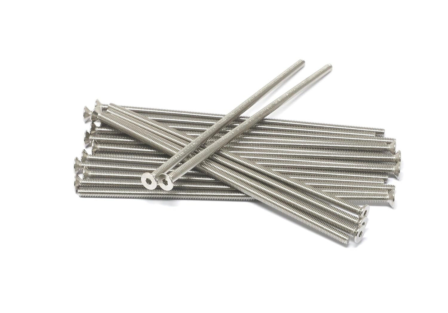 iexcell 5 Pcs M8 x 80mm Thread Pitch 1.25 mm Stainless Steel 304 Hex Socket Flat Head Cap Screws Bolts Kit