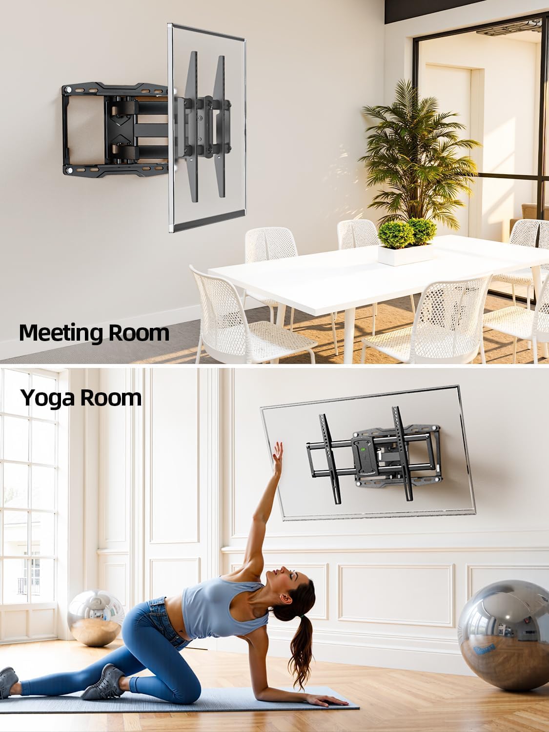 USX Mount UL Listed Full Motion TV Wall Mount for Most 37-86 inch TV, Swivel and Tilt Mount with Dual Articulating Arms Up to 132lbs, VESA 600x400mm, 16" Wood Studs, XML019