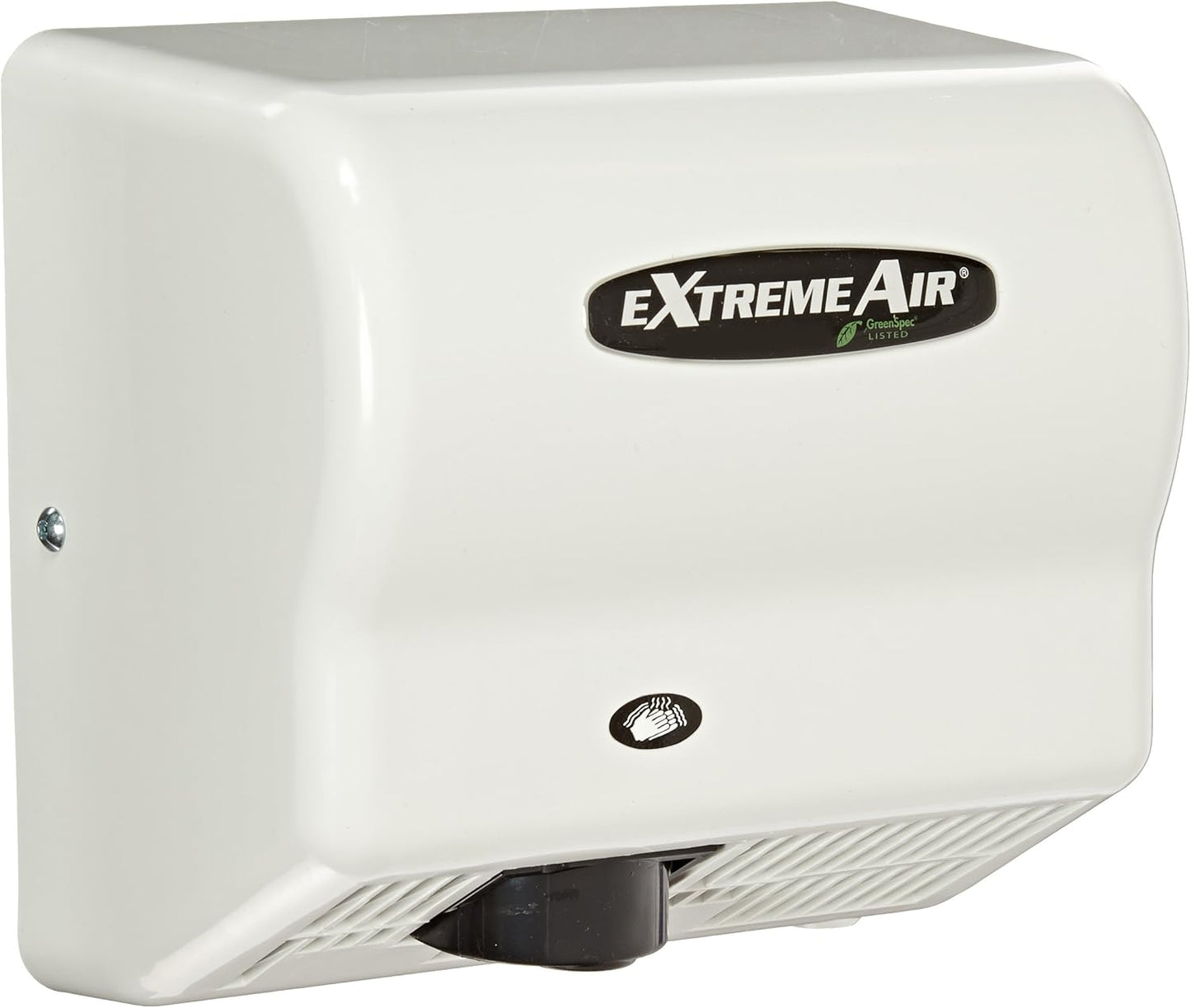 American Dryer Extreme Air GXT9-M Steel Cover High-Speed Automatic Hand Dryer, 10-12-Second Dries, 100-240V, 1,500W Maximum Power, 50/60Hz, White Epoxy Finish