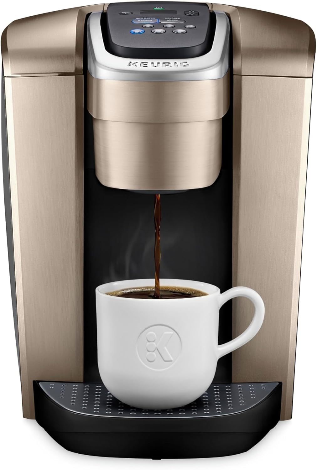 Keurig K-Elite K Single Serve K-Cup Pod Maker, with Strong Temperature Control, Iced Coffee Capability, 12oz Brew Size, Brushed Slate