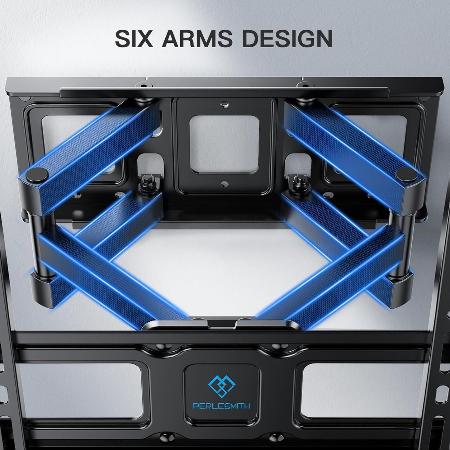PERLESMITH Full Motion TV Wall Mount for 26-65 inch TVs up to 99lbs, Tilt Swivel Extension Wall Mount TV Bracket with Dual Articulating Arms, TV Mount Max VESA 400x400mm for Flat Curved Screen