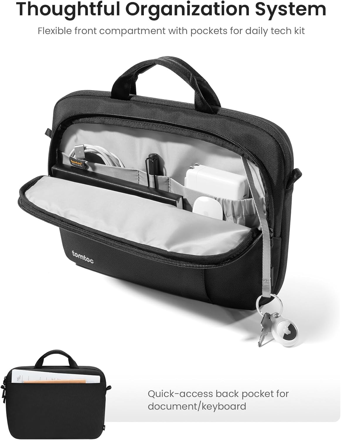 tomtoc 360 Protective Laptop Carrying Case for 16-inch MacBook Pro M4/M3/M2/M1 Pro/Max A3403 A3186 A2991 A2780, Water-resistant Laptop Shoulder Bag fits 15-inch MacBook Air M4 2025, M3/A3114, M2/A2941