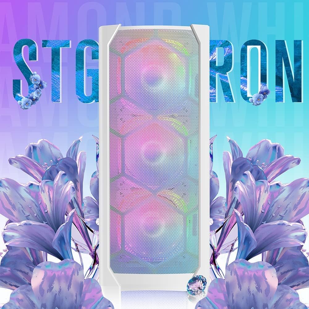 STGAubron Gaming PC Computer Desktop, GeForce RTX 2060 Super, Intel Core i7 8th up to 4.1GHz, 16G DDR4, 1T SSD, 600M WiFi, BT 5.0, RGB Fan x6, Windows 11 Home