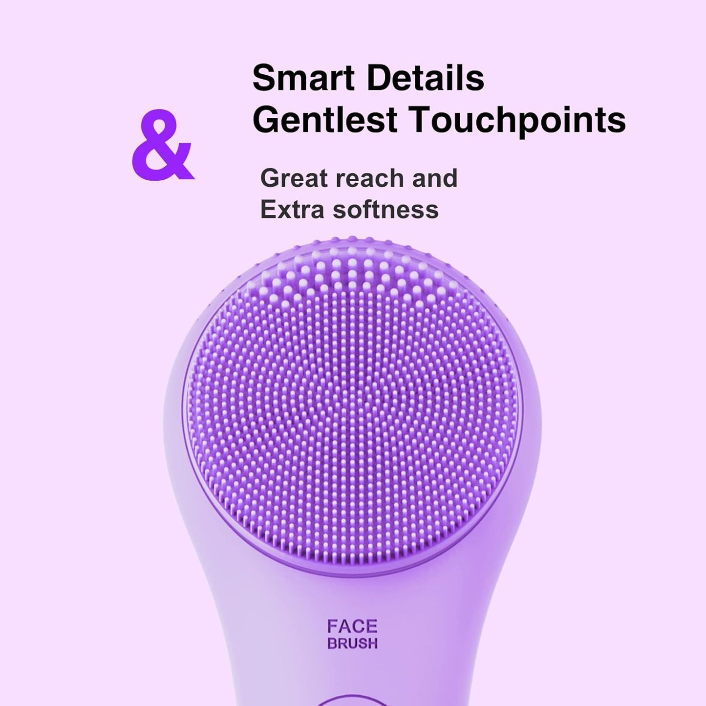 Några Coola Facial Cleansing Brush, Waterproof Electric Face Cleansing Brush Device for Deep Cleaning|Gentle Exfoliating|Massaging,Rechargeable Silicone Skin Wash Machine with Magnet Charger