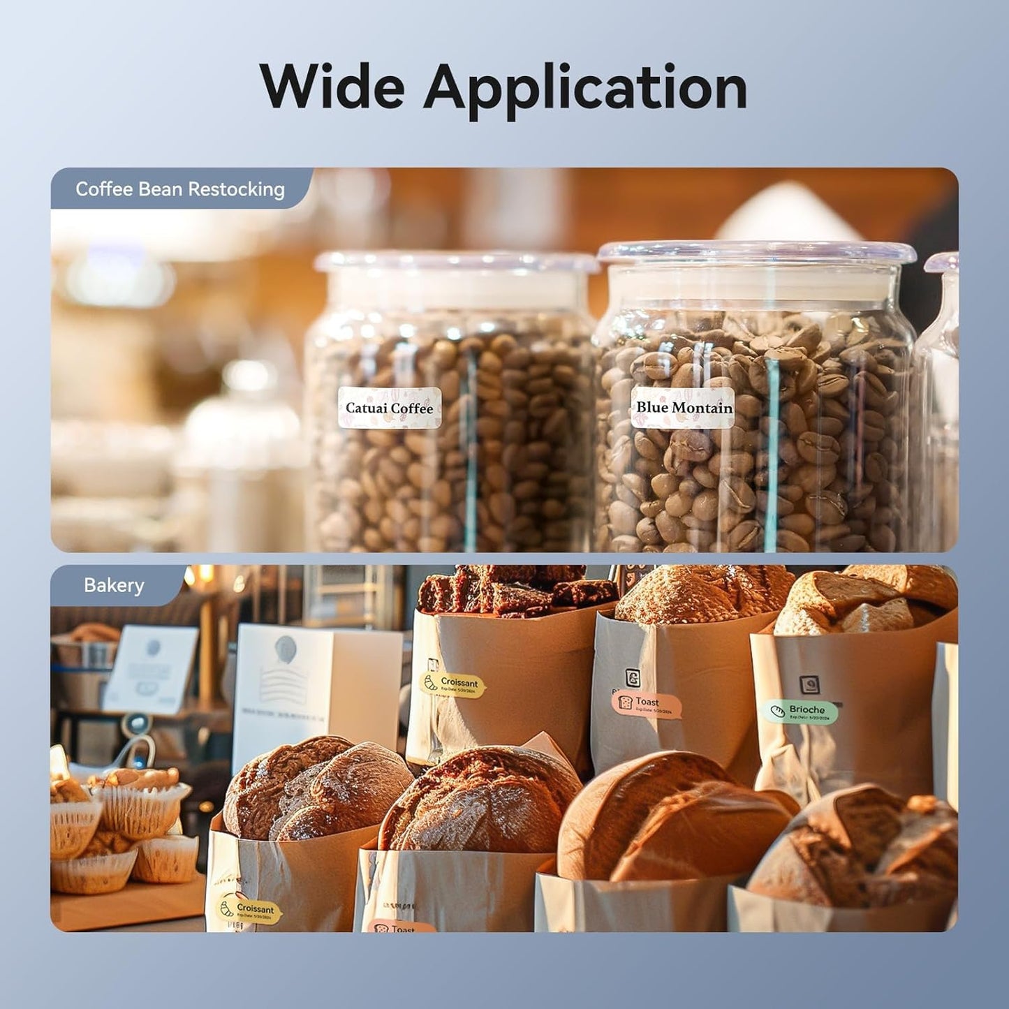 NIIMBOT D110 Mini Label Maker Machine with Tape(Pre-Cut Size 12x40mm), Portable Bluetooth Sticker Printer, Inkless Automatic Feeding One-Touch Custom Printing, Compatible with Phone Only