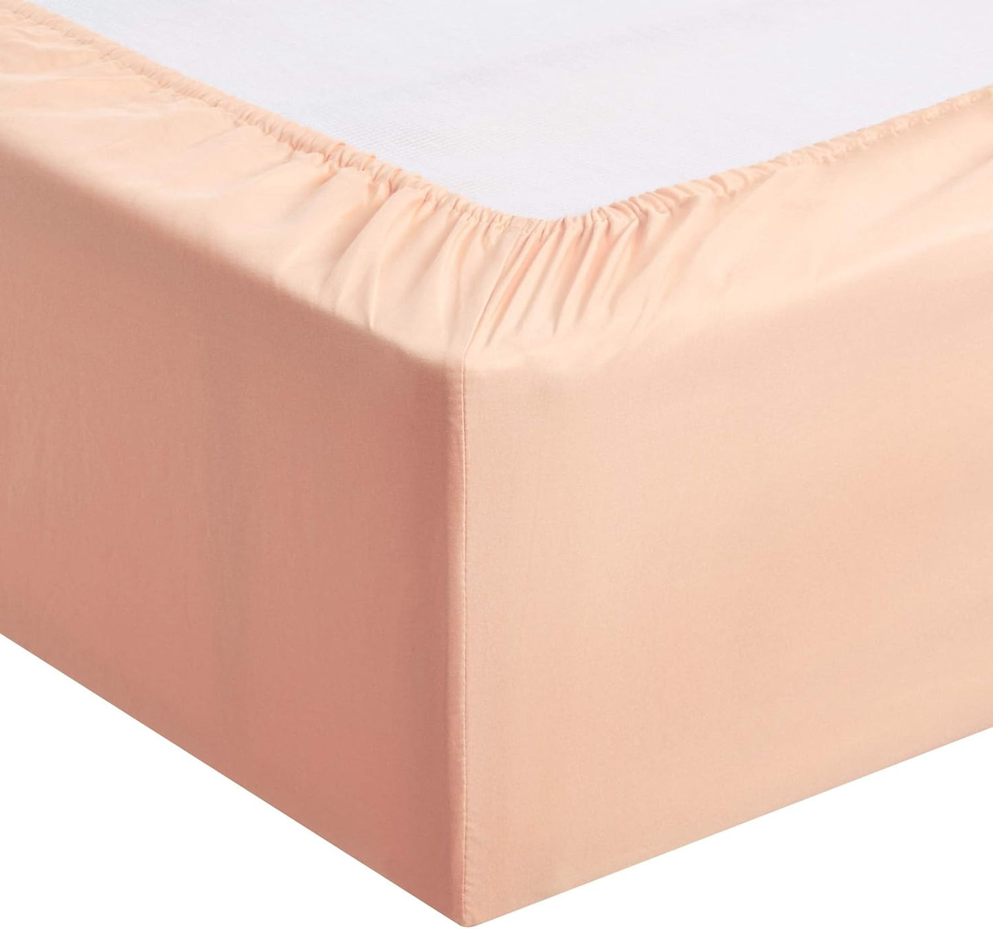 Amazon Basics Lightweight, Breathable Microfiber 4-Piece Bed Sheet Set with 14-Inch Deep Pockets, Full, Blush Pink, Solid