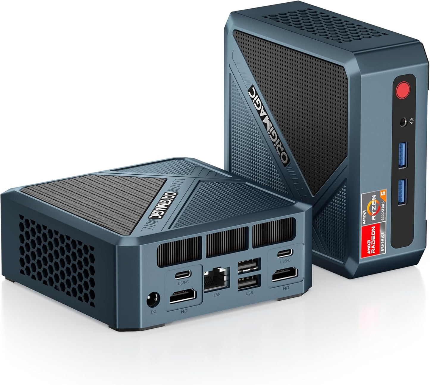 origimagic N2 Pro Mini PC, Ryzen 7 6800H Mini Computers (8C/16T, up to 4.7GHz), 32GB DDR5 RAM, 512GB PCle 4.0 NVME SSD, Radeon 680M, 8K UHD/USB4/USB3.2/USB2.0/WiFi 6E/BT 5.2
