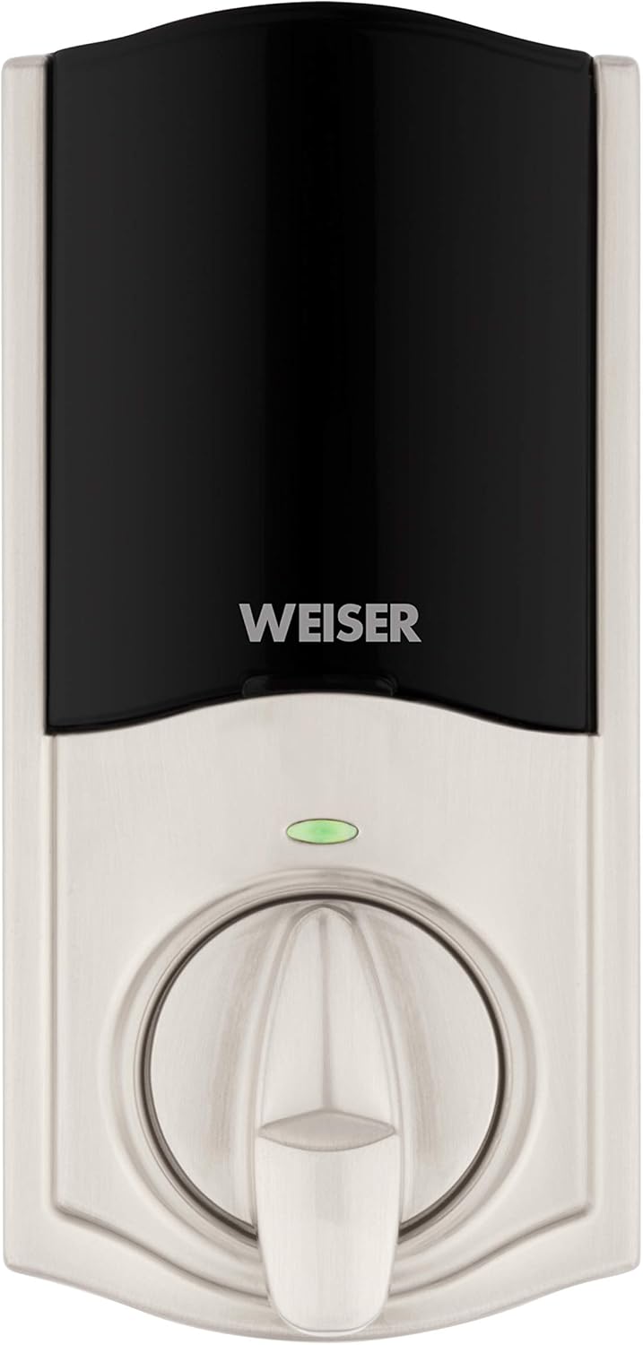 Weiser Halo Matte Black WiFi Smart Lock, Keyless Entry Door Lock, Touchscreen Keypad Door Lock, Amazon Alexa & Google Assistant/Google Home Compatible, Deadbolt Lock, Smart Locks for Entry Door