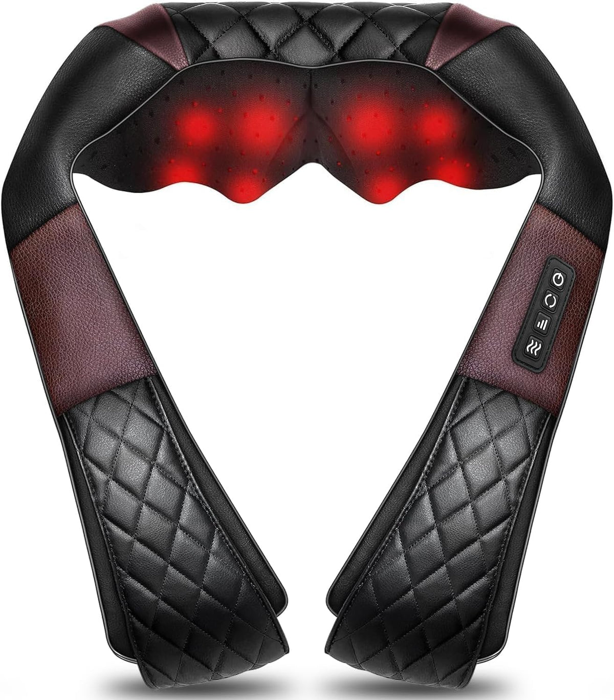 Neck Massager with Heat, Shiatsu Back Neck and Shoulder Massager - Gifts for Women/men/Mom/Dad - Electric Deeper Tissue 4D Kneading Massage, Use at Home, Office, Car - PuriLite