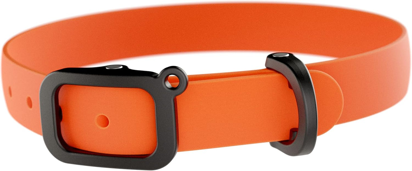 Waterproof Dog Collar - Durable, Comfortable and Adjustable Silicone Dog Collar with Wear Resistant Buckle and ID Tag Ring for Small Dogs by Nuvuq (Black, Small)