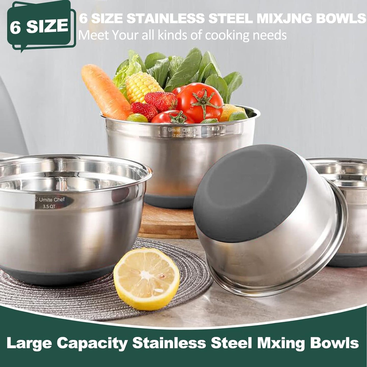 Purilite Select Stainless Steel Mixing Bowl Set