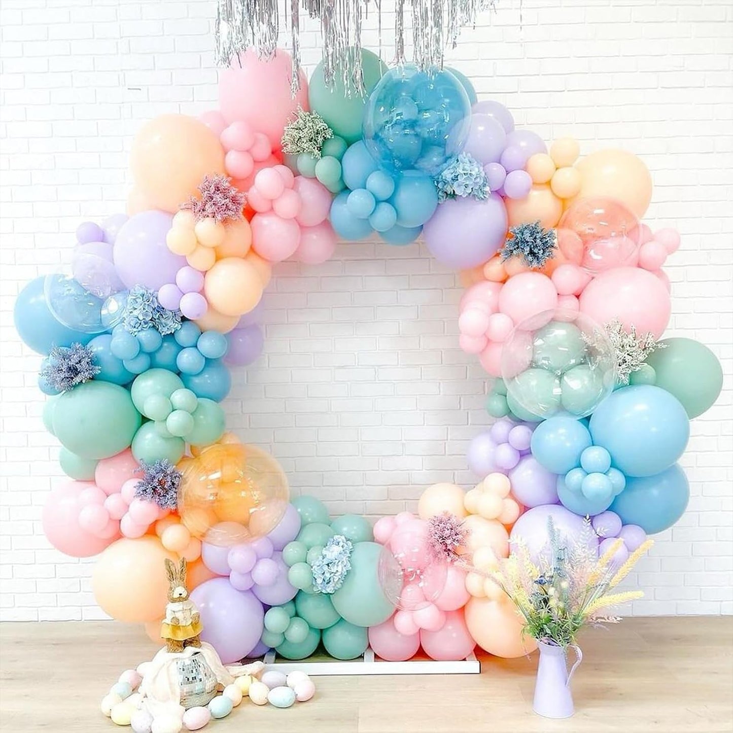 Gold Metallic Chrome Latex Balloon Arch Kit, 102PCS 18In 12In 10In 5In Arch Garland For Festival Picnic, Engagement, Wedding, Birthday Party, Gold Theme Anniversary Decoration With 33FT Ribbon