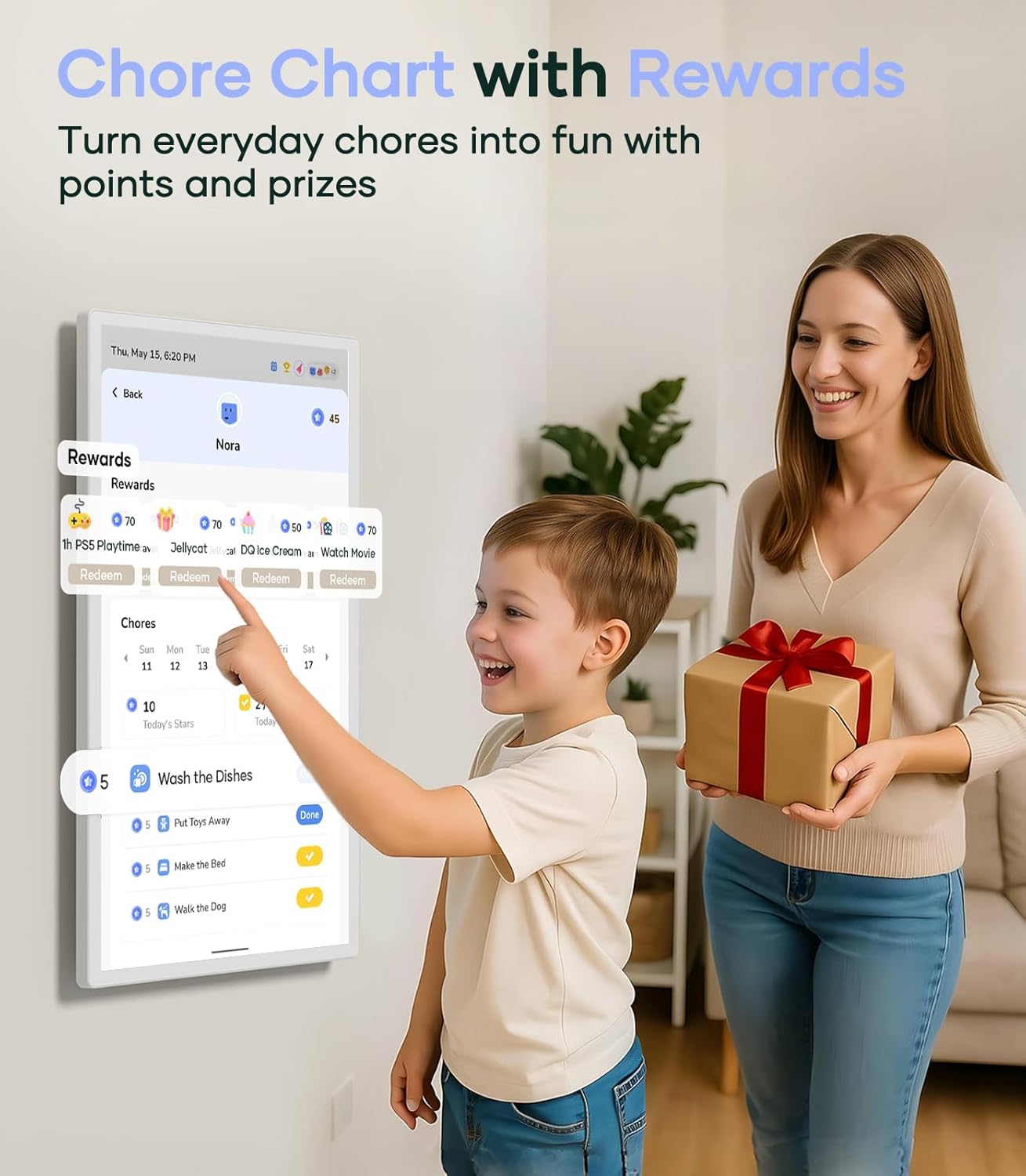 Purilite Select 32-Inch Digital Wall Calendar